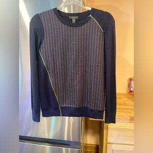 J.Crew XS Blue zippered Wool Sweater